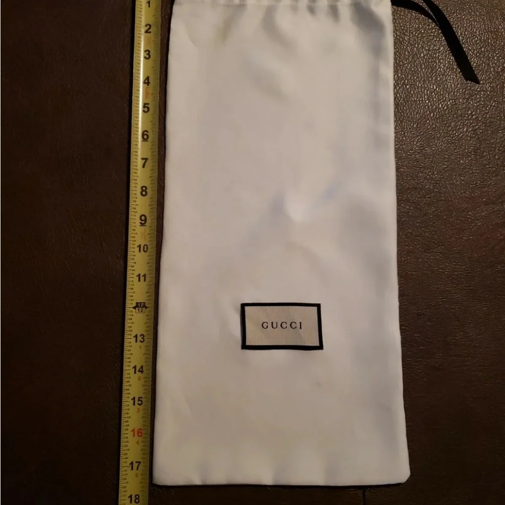 Gucci White Drawstring Dust Bag 17.5